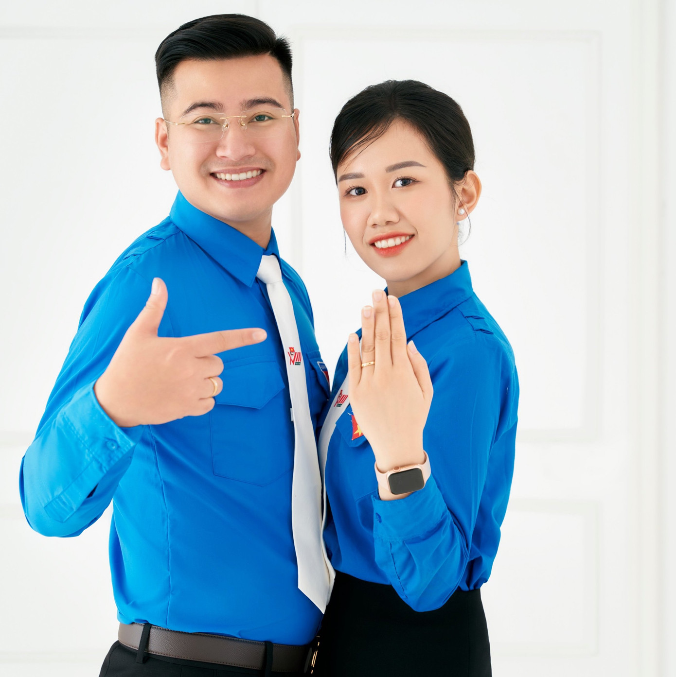 &quot;Cảm ơn tổ chức Đoàn vì đã cho cả hai một môi trường để rèn luyện bản thân, cống hiến sức trẻ và bén duyên hạnh phúc với nhau”, anh Thái chia sẻ.