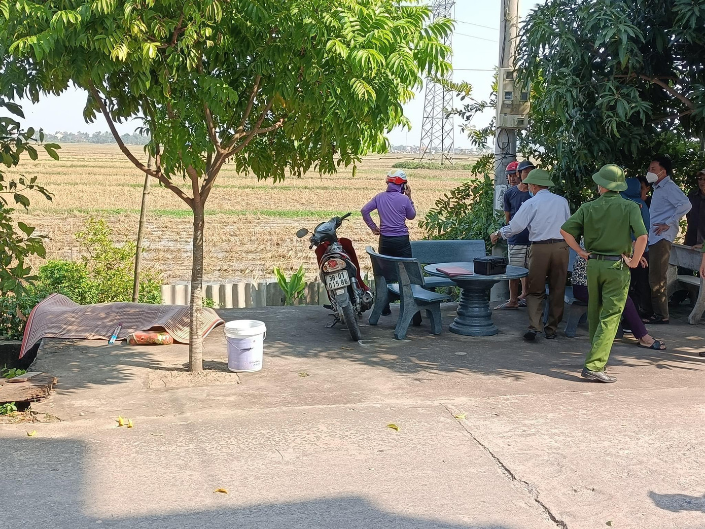 Nơi phát hiện thi thể người đàn ông.