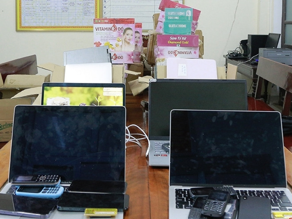 Tang vật công an thu giữ. Tang vật công an thu giữ.