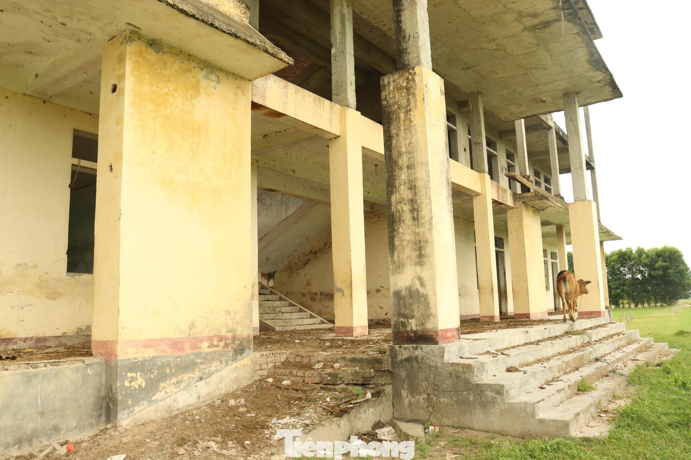 Tuy nhiên đến năm 2012, khi đang thi công dang dở, ngôi trường bị “khai tử”, buộc phải giải thể vì không đáp ứng đủ học sinh theo quy định của Sở GD&amp;ĐT Hà Tĩnh. Từ đó đến nay, ngôi trường cấp 3 này bị bỏ hoang, phơi nắng, phơi mưa bơ vơ giữa cánh đồng.