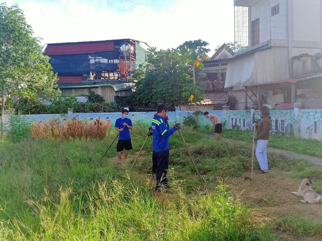 Chị Nguyễn Thị Thắng - nhân viên y tế tại điểm cách ly trường Mầm non Sơn Kim 1 (xã Sơn Kim 1, huyện Hương Sơn, tỉnh Hà Tĩnh) cho biết, hai ngày trước, chị cùng 7 công dân đang cách ly tại điểm trường cùng ra thu dọn cỏ tại vườn rau giúp các giáo viên ở trường chuẩn bị đón trẻ học trở lại. Vườn rau của trường rộng chừng 400-500m2, trước đây là nơi trồng các loại rau như mồng tơi, đậu bắp, hẹ… đã bị bỏ hoang 4 tháng hè.