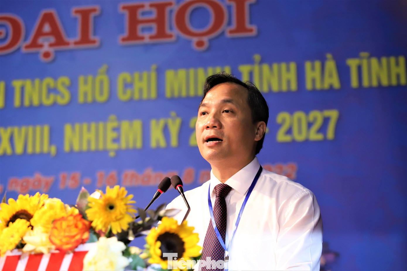 Ông Hoàng Trung Dũng – Bí thư Tỉnh uỷ Hà Tĩnh phát biểu chỉ đạo Đại hội.