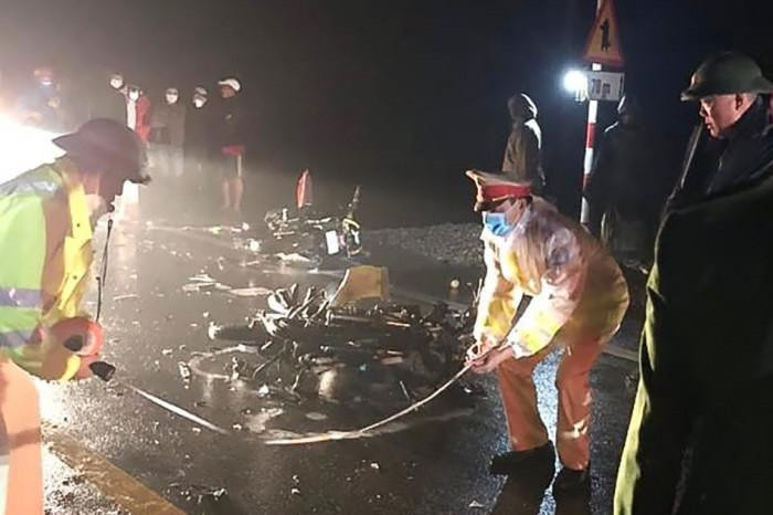 Hiện trường vụ tai nạn (Ảnh BHT)