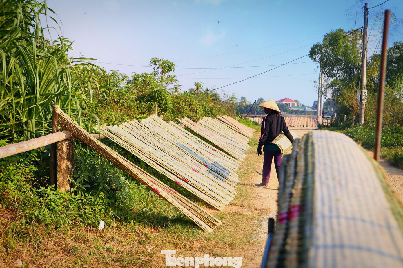 Toàn xã hiện có khoảng 30 máy tráng với gần 100 hộ sản xuất bánh đa nem.