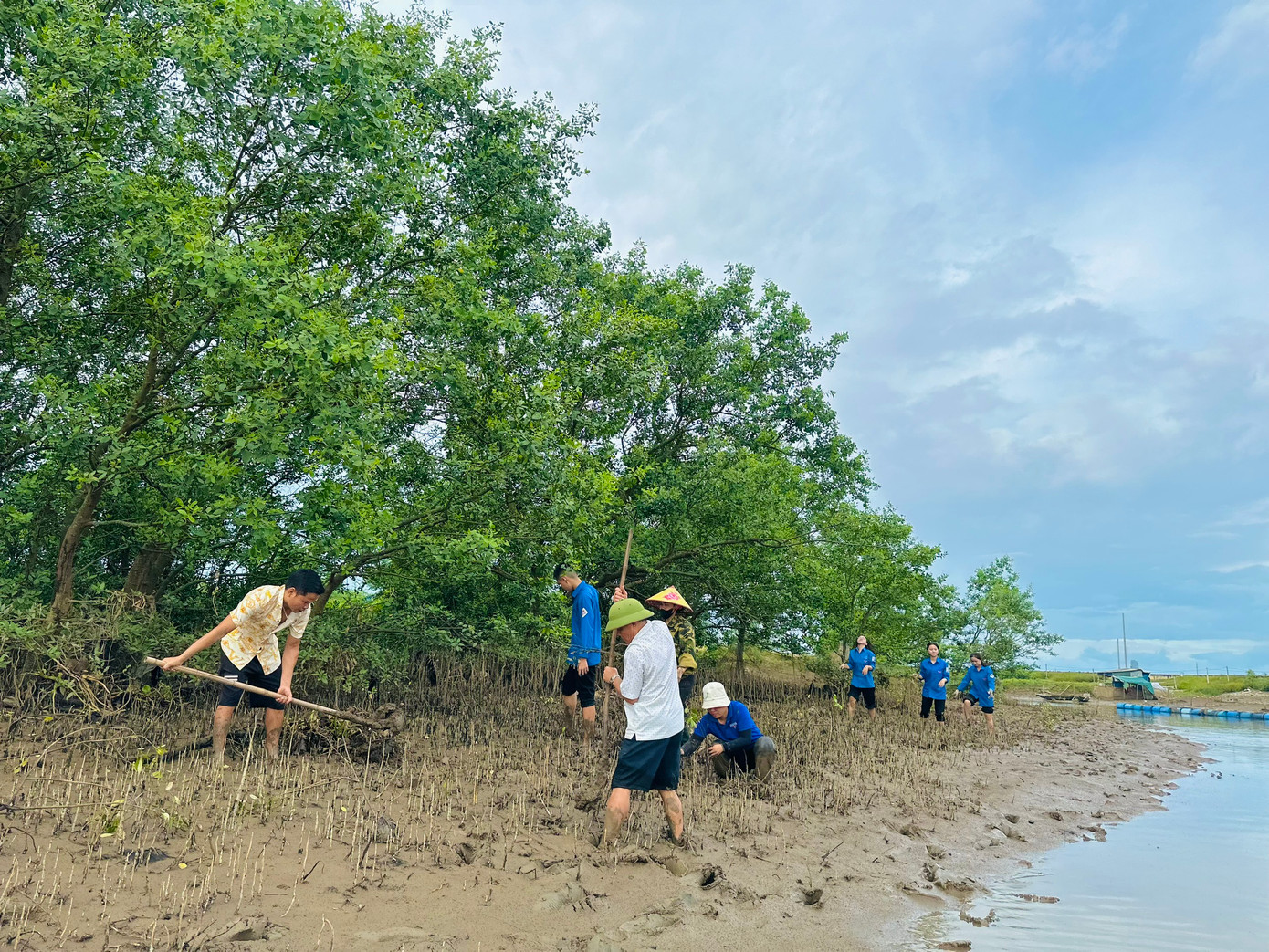 Hoạt động trồng cây là một trong những giải pháp lâu dài trong ứng phó và thích ứng với biến đổi khí hậu được thành phố Hà Tĩnh đồng loạt triển khai.