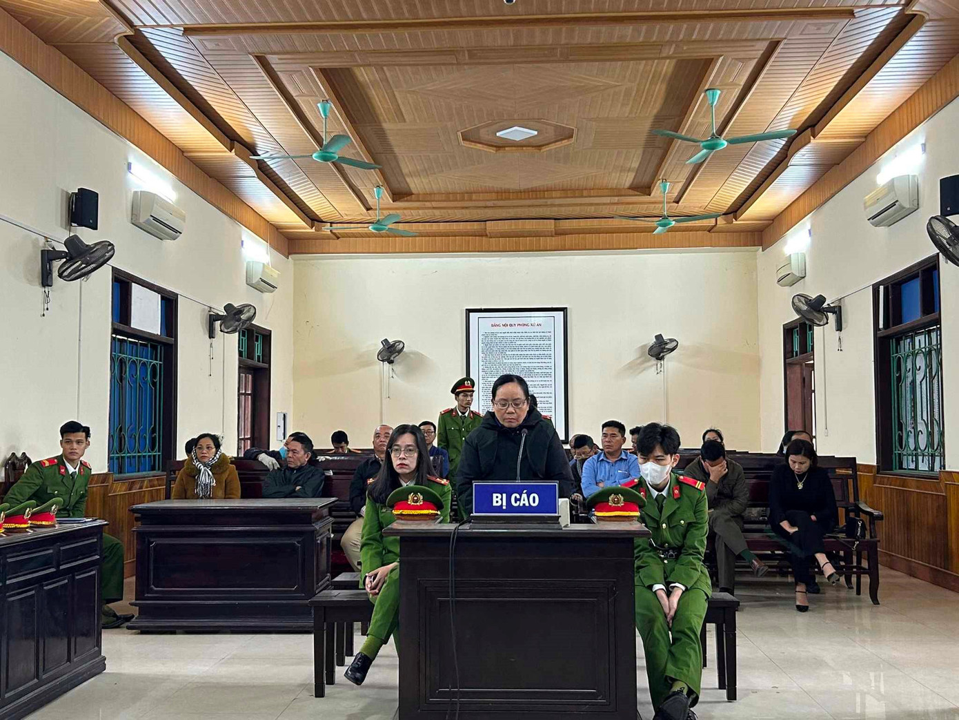 Đối tượng Liêu tại phiên xét xử.