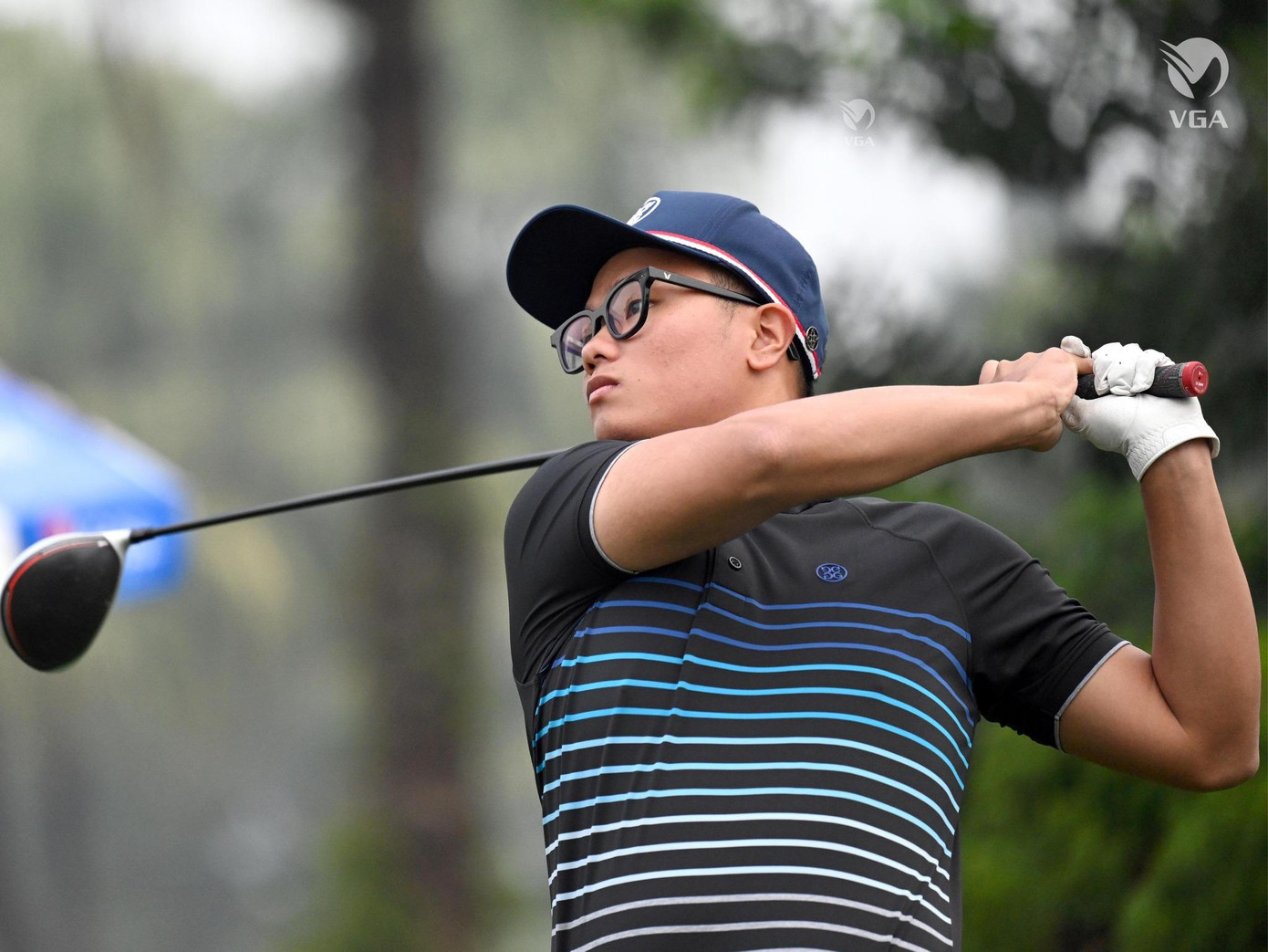 Nguyễn Nhất Long từ vị trí thứ 7 vươn lên hạng 2 sau 3 vòng. Ảnh: Quang Thắng