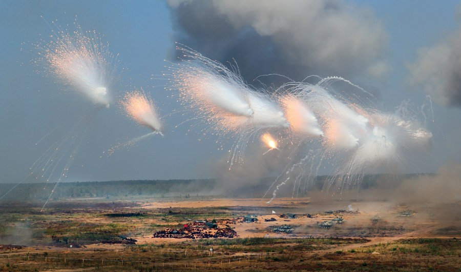 Cuộc tập trận "Zapad-2021" của quân đội Nga và Belarus. Ảnh: Tân Hoa Xã Cuộc tập trận "Zapad-2021" của quân đội Nga và Belarus. Ảnh: Tân Hoa Xã