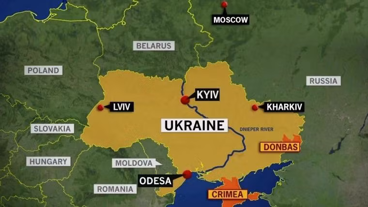 Kharkiv ở phía Đông, và Odesa ở phía Nam Ukraine. Ảnh: NBC News Kharkiv ở phía Đông, và Odesa ở phía Nam Ukraine. Ảnh: NBC News