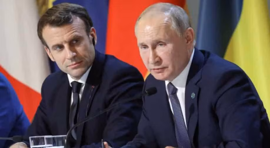 Tổng thống Pháp Emmanuel Macron và Tổng thống Nga Vladimir Putin. Ảnh: Reuters Tổng thống Pháp Emmanuel Macron và Tổng thống Nga Vladimir Putin. Ảnh: Reuters