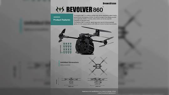 Máy bay không người lái Revolver. Ảnh: RT Máy bay không người lái Revolver. Ảnh: RT