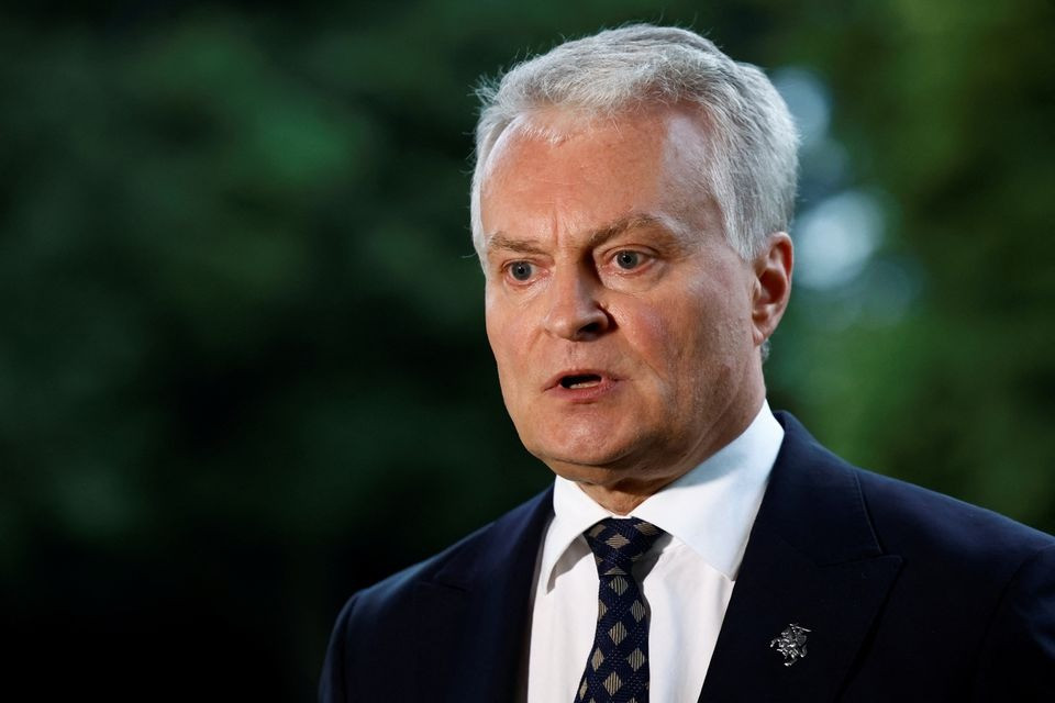 Tổng thống Litva - Gitanas Nauseda hôm 27/6. Ảnh: Reuters