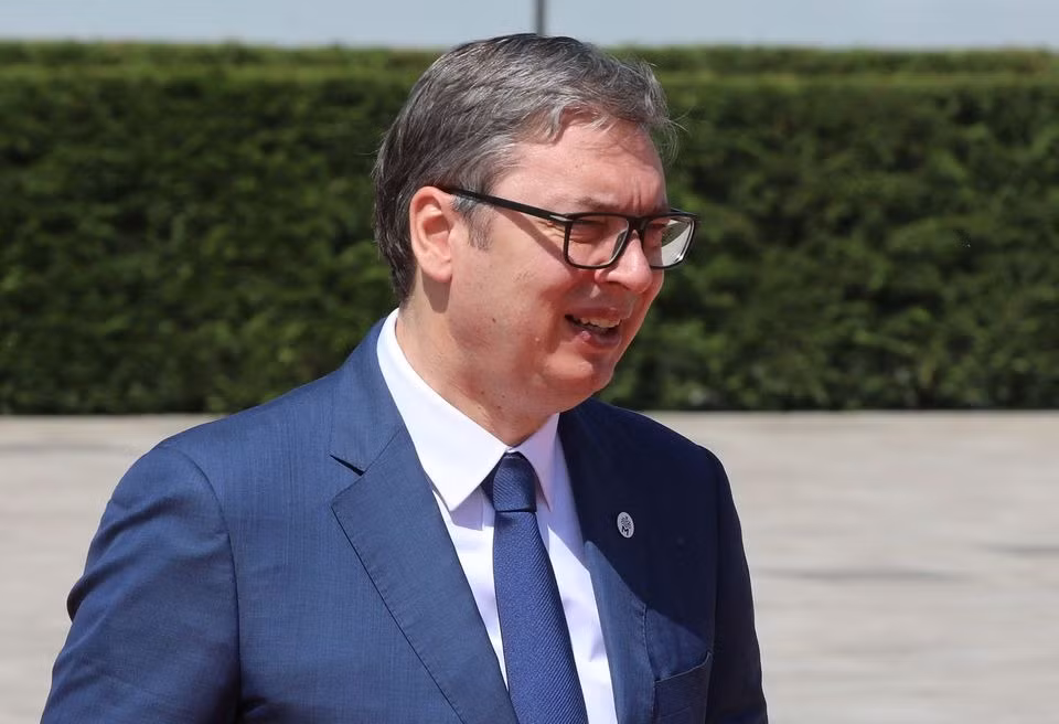 Tổng thống Serbia Aleksandar Vucic ở Moldova hôm 1/6. Ảnh: Reuters
