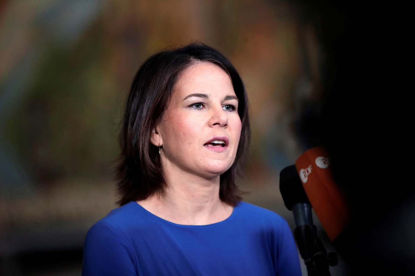 Ngoại trưởng Đức Annalena Baerbock phát biểu ở Oslo. Ảnh: Reuters