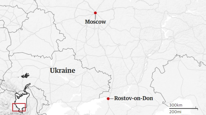 Vị trí Rostov-on-Don. Đồ họa: The Guardian