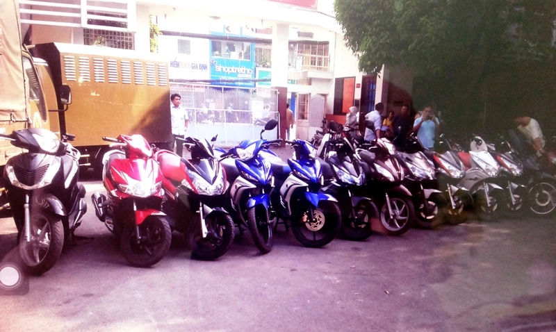 công an thu hồi 13 xe gắn máy xịn các loại