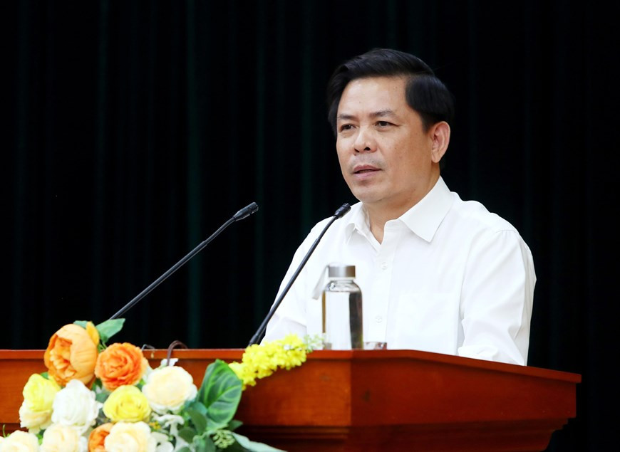 Bí thư Đảng ủy Khối các cơ quan Trung ương Nguyễn Văn Thể phát biểu. (Ảnh: TTXVN).