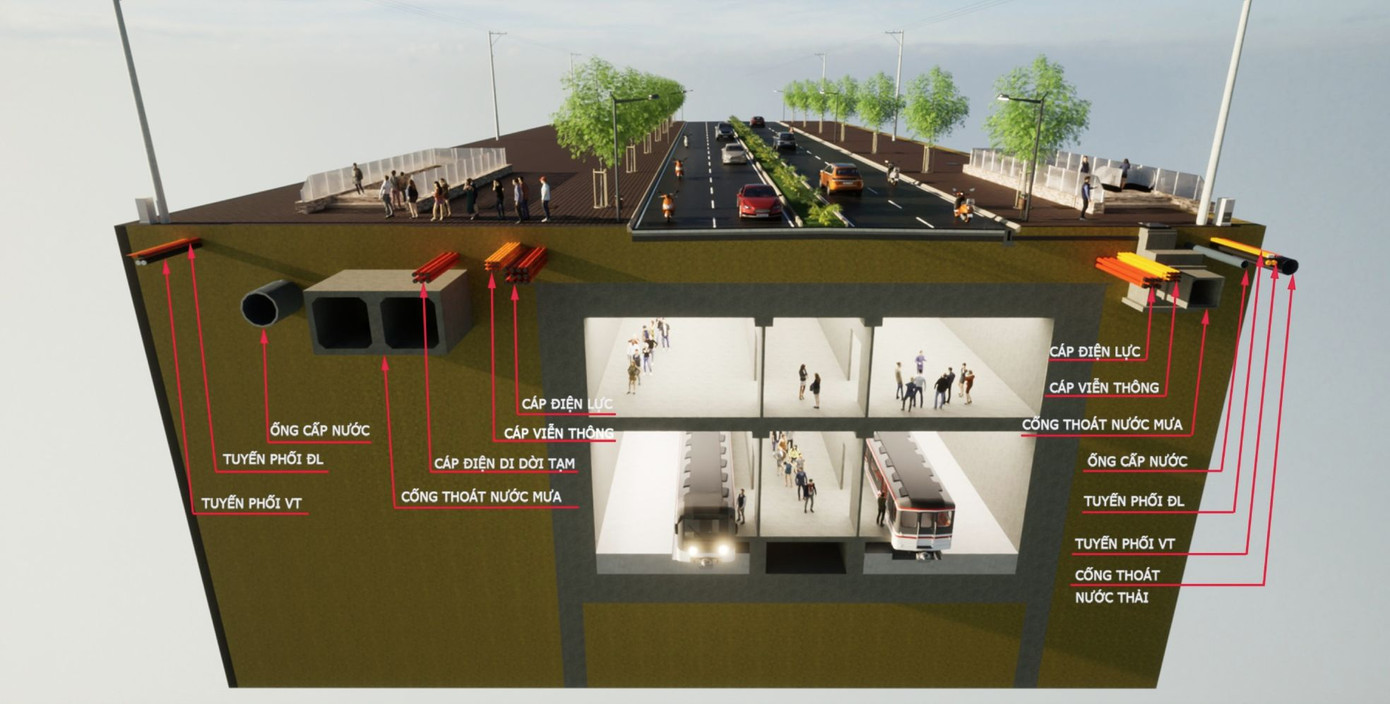 Phối cảnh công trình hạ tầng kỹ thuật tuyến metro số 2 TPHCM. Phối cảnh công trình hạ tầng kỹ thuật tuyến metro số 2 TPHCM.