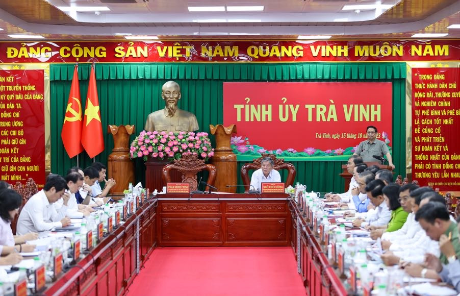 Quang cảnh buổi làm việc. Ảnh: VGP/Nhật Bắc.