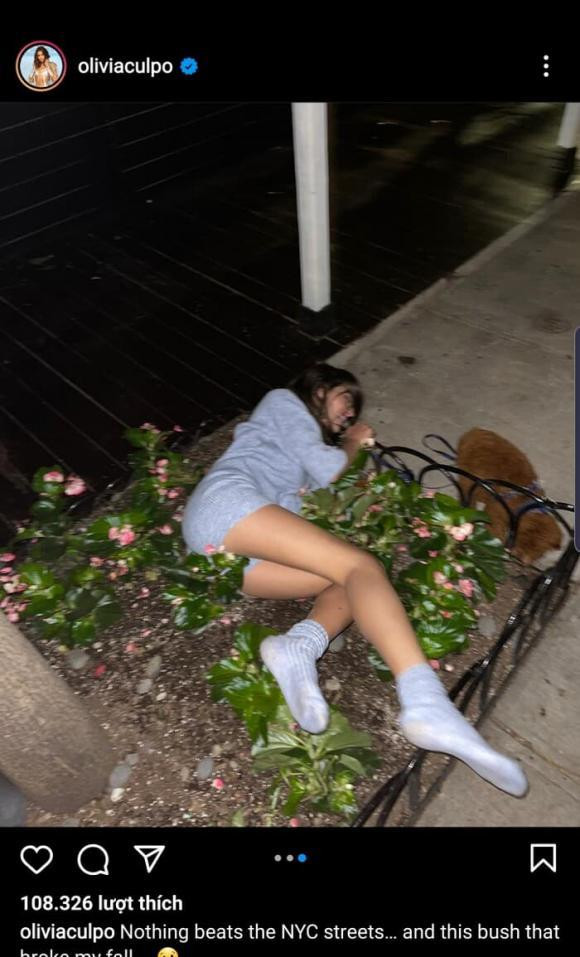 Hoa hậu Hoàn vũ Olivia Culpo gây sốc khi lộ ảnh say xỉn đến mức ngã vào bụi cây ven đường.