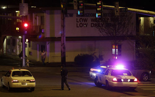 Khu chung cư Federal Way, phía nam thành phố Seattle, Washington, Mỹ, nơi xảy ra vụ nổ súng vào tối 21/4 (giờ Mỹ) .