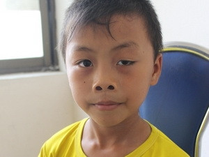 Cháu Phạm Hữu Duy, nạn nhân vụ bắt cóc. (Ảnh: Hoàng Ngọc/Vietnam+)