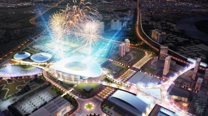 Hình ảnh mô phỏng Khu liên hợp Thể dục thể thao Quốc gia Rạch Chiếc Hình ảnh mô phỏng Khu liên hợp Thể dục thể thao Quốc gia Rạch Chiếc