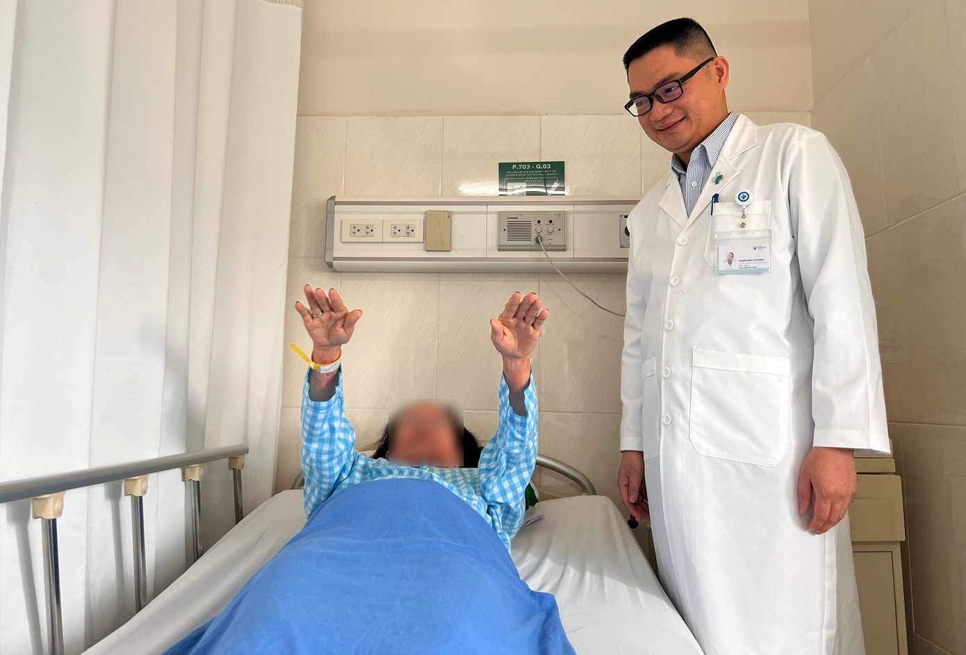 Sau khi được bác sĩ can thiệp sức khỏe của người bệnh đã bình phục tốt