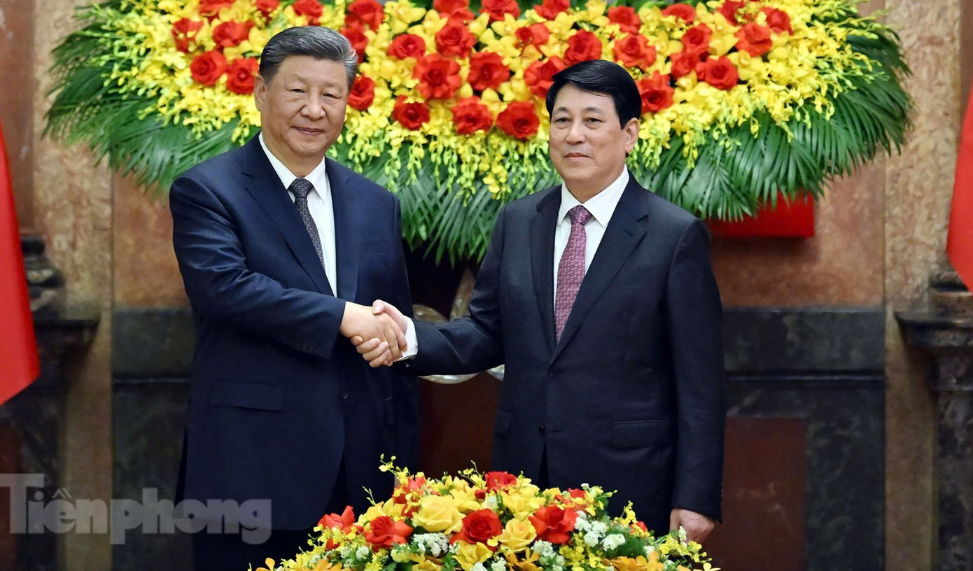 Chủ tịch nước Lương Cường hội đàm với Tổng Bí thư, Chủ tịch nước Trung Quốc Tập Cận Bình. Ảnh: Nhật Minh Chủ tịch nước Lương Cường hội đàm với Tổng Bí thư, Chủ tịch nước Trung Quốc Tập Cận Bình. Ảnh: Nhật Minh