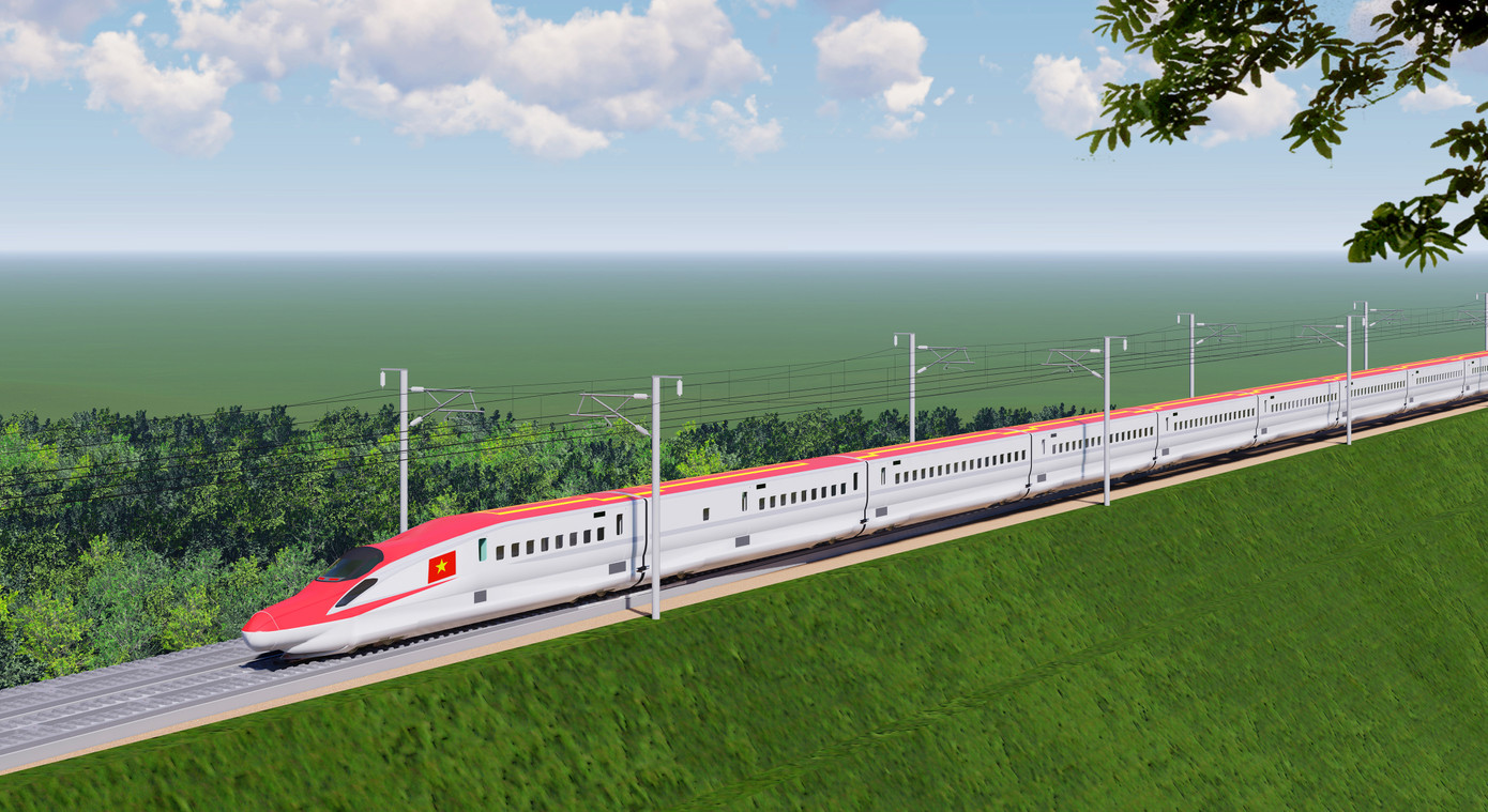 Hình ảnh mô phỏng dự án đường sắt tốc độ cao Bắc - Nam. Ảnh : Bộ GTVT Hình ảnh mô phỏng dự án đường sắt tốc độ cao Bắc - Nam. Ảnh : Bộ GTVT