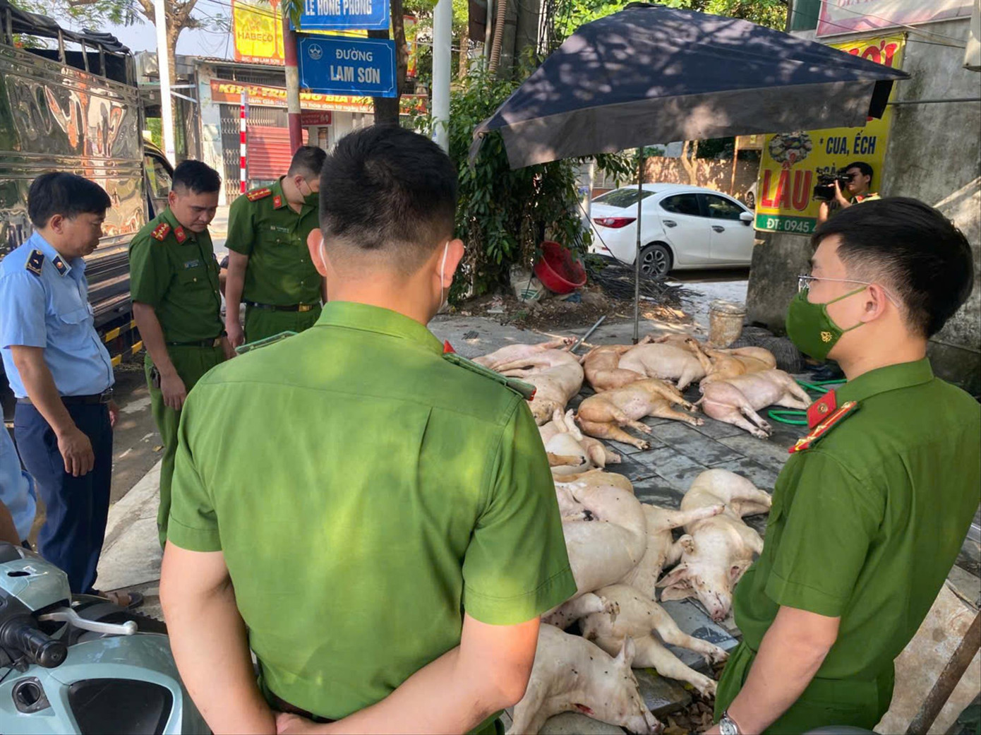 Một vụ tiêu thụ lợn chết không rõ nguyên nhân được Quản lý thị trường và Công an phối hợp phát hiện trong thời gian gần đây. Ảnh: Nguyễn Bằng Một vụ tiêu thụ lợn chết không rõ nguyên nhân được Quản lý thị trường và Công an phối hợp phát hiện trong thời gian gần đây. Ảnh: Nguyễn Bằng