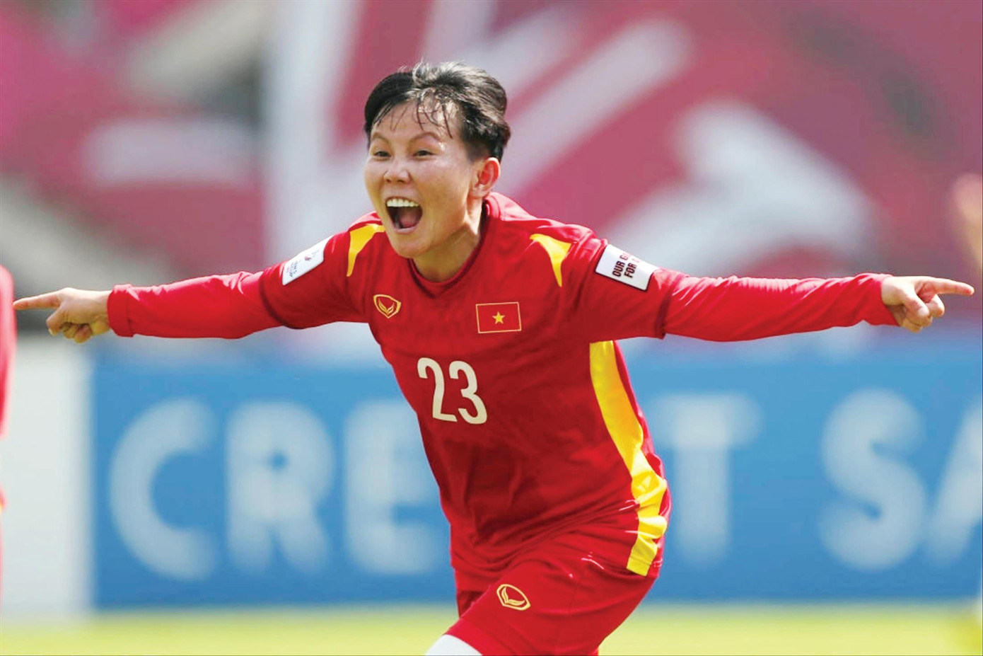Niềm vui ghi bàn ấn định chiến thắng cho đội tuyển nữ Việt Nam của Bích Thuỳ