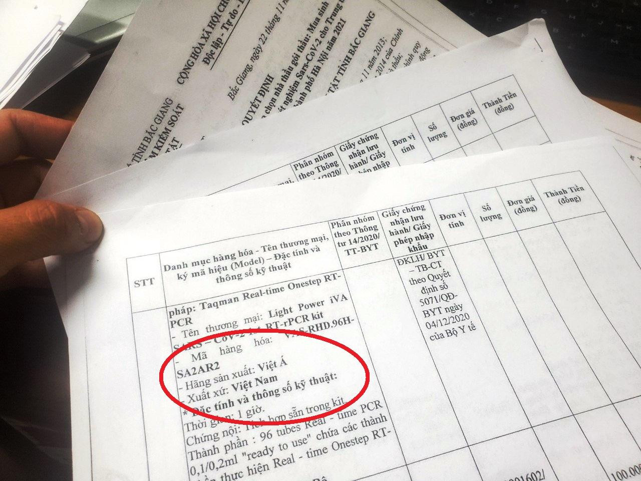 CDC Bắc Giang phê duyệt kết quả ghi rõ mua sản phẩm của Cty Việt Á CDC Bắc Giang phê duyệt kết quả ghi rõ mua sản phẩm của Cty Việt Á