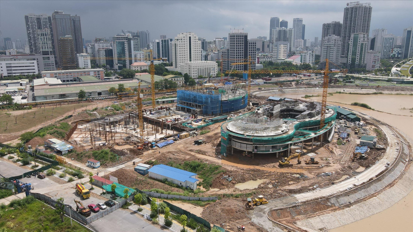 Cung thiếu nhi mới được đầu tư hơn nghìn tỷ đồng là một trong những thiết chế mới, xứng tầm của Thủ đô. Ảnh: DUY PHẠM