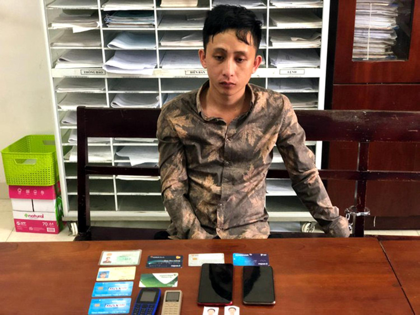 Ðối tượng Trương Huy Cường trong một vụ án giả danh cán bộ ngân hàng chiếm đoạt tài sản