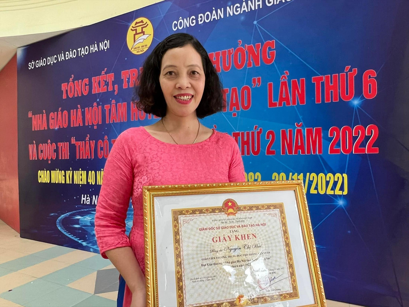 Cô Nguyễn Thị Huế. Ảnh: Quỳnh Anh Cô Nguyễn Thị Huế. Ảnh: Quỳnh Anh