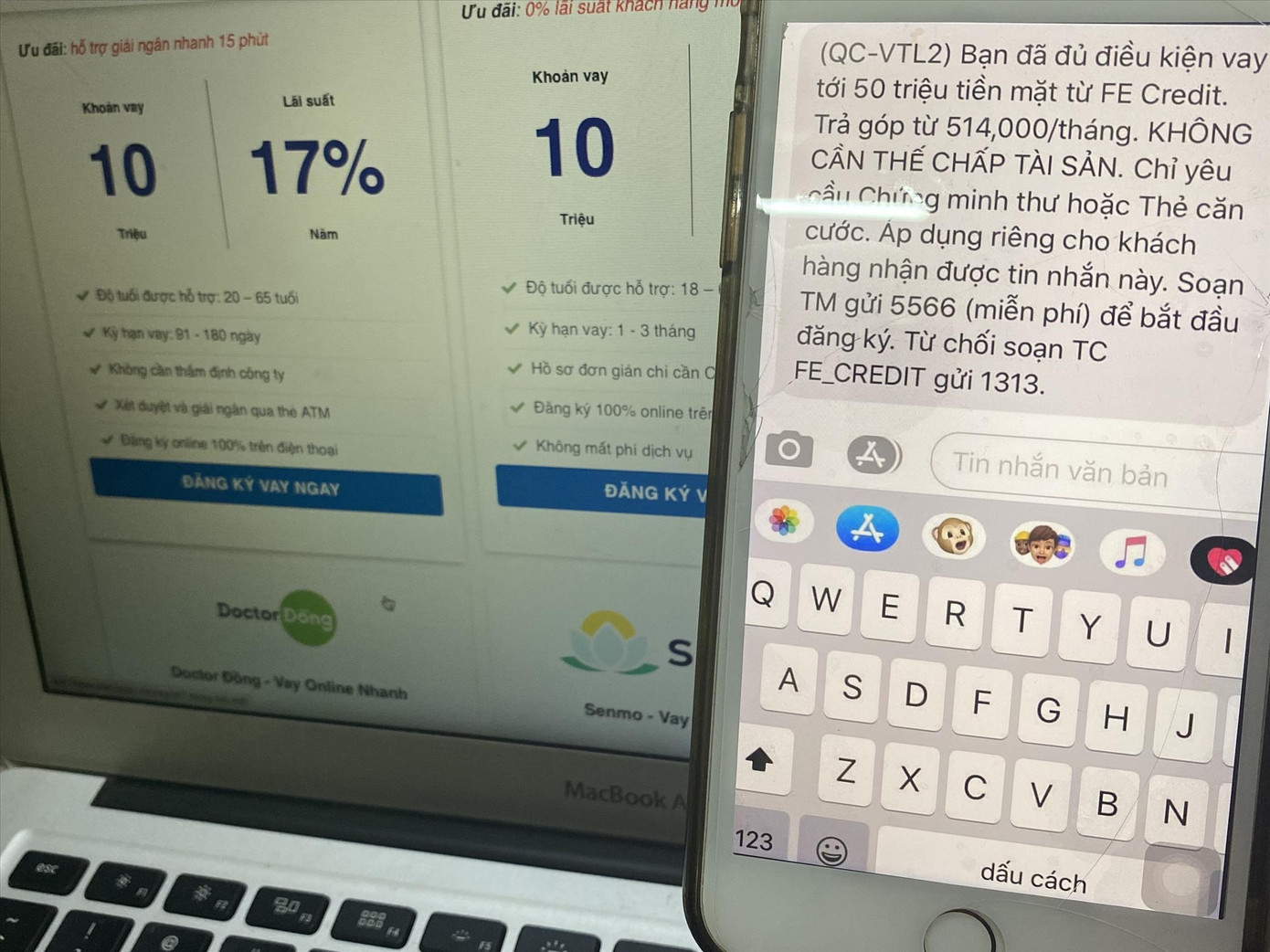 Quảng cáo cho vay không thế chấp, tin nhắn chào mời vay tiền xuất hiện nhan nhản trên mạng xã hội dịp cuối năm Quảng cáo cho vay không thế chấp, tin nhắn chào mời vay tiền xuất hiện nhan nhản trên mạng xã hội dịp cuối năm