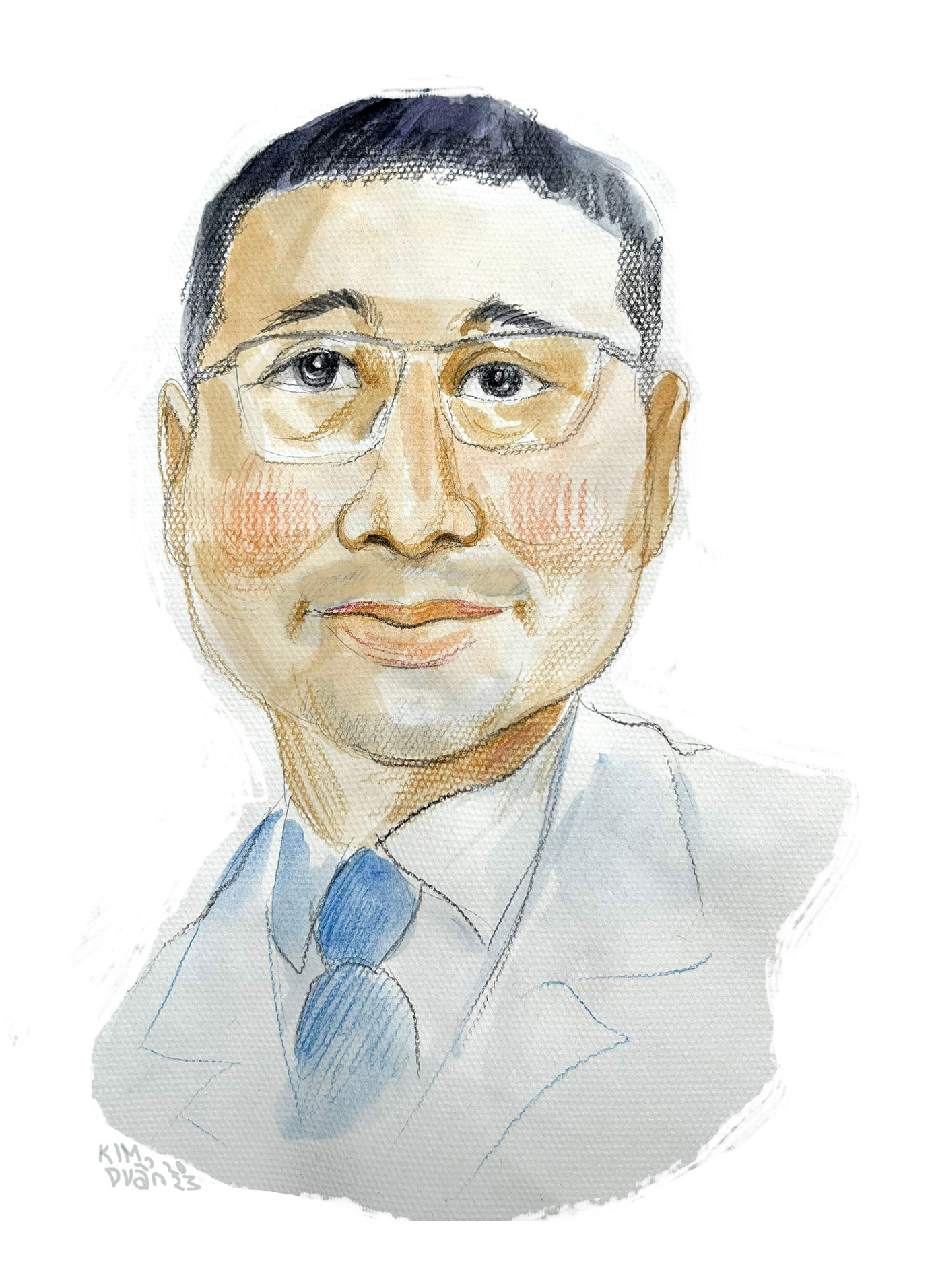 GS.TS Lê Văn Quảng, Giám đốc Bệnh viện K. Tranh: Kim Duẩn