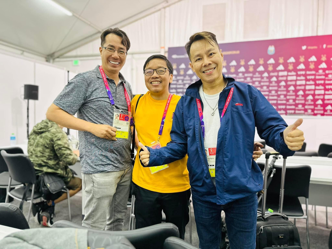 Các phóng viên Việt Nam tác nghiệp tại VCK World Cup 2022 tại Qatar