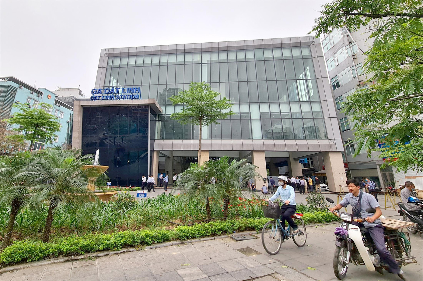 Ga Cát Linh, ga cuối của tuyến đường sắt đô thị đầu tiên của Hà Nội chuẩn bị vận hành thương mại. Ảnh chụp sáng 31/3: Phạm Thanh