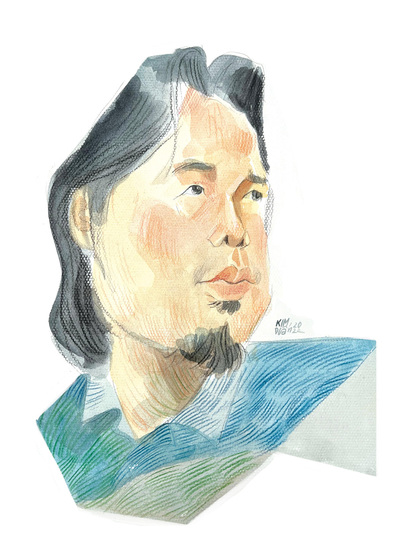 Họa sĩ Nguyễn Sơn. Tranh: Kim Duẩn