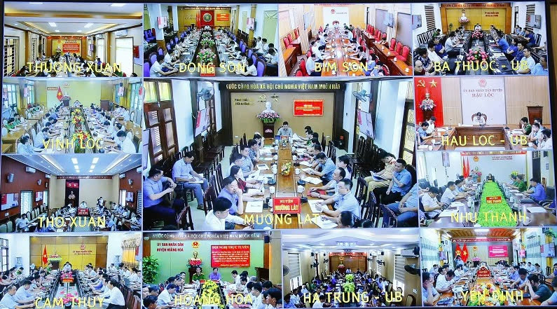 Hội nghị trực tuyến toàn tỉnh Thanh Hóa sơ kết 6 tháng đầu năm về chuyển đổi số và Đề án 06 trên địa bàn tỉnh