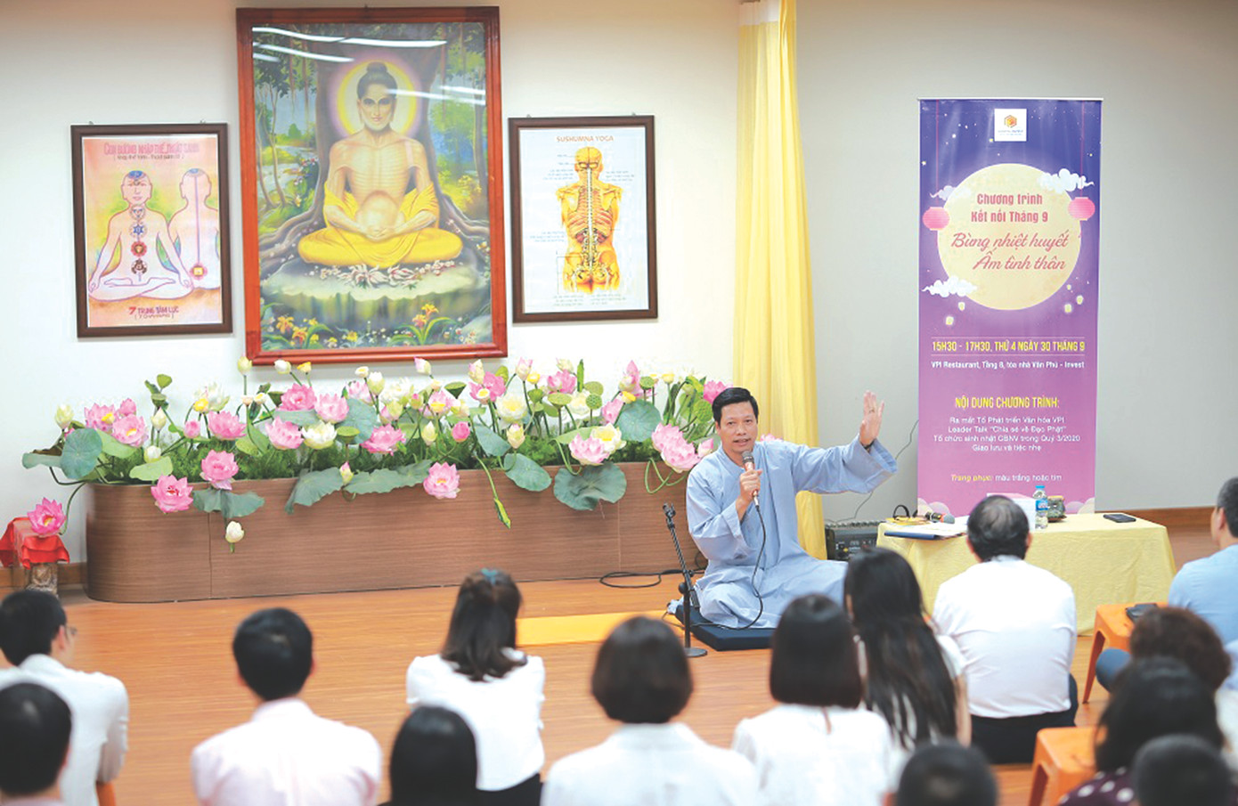 Lãnh đạo Văn Phú - Invest thường có những buổi đàm thoại cùng cán bộ nhân viên về triết lý của Đạo Phật