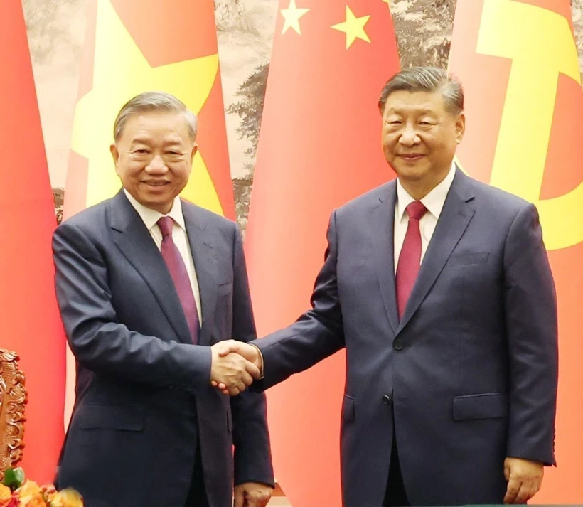 Tổng Bí thư, Chủ tịch nước Tô Lâm và Tổng Bí thư, Chủ tịch nước Trung Quốc Tập Cận Bình tại Đại lễ đường Nhân dân ở thủ đô Bắc Kinh, trưa 19/8/2024. Ảnh: TTXVN Tổng Bí thư, Chủ tịch nước Tô Lâm và Tổng Bí thư, Chủ tịch nước Trung Quốc Tập Cận Bình tại Đại lễ đường Nhân dân ở thủ đô Bắc Kinh, trưa 19/8/2024. Ảnh: TTXVN