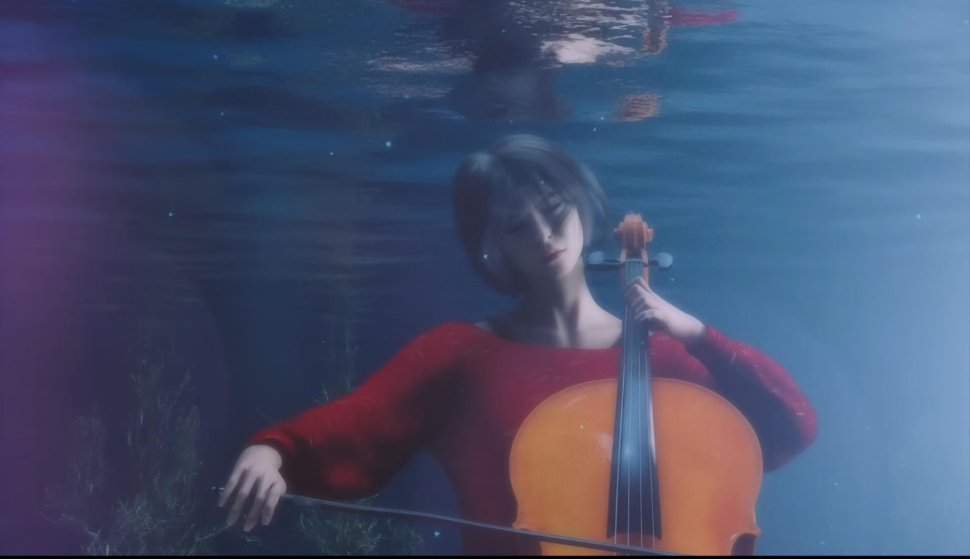 Ann có thể thoải mái chơi bất cứ nhạc cụ gì dưới nước