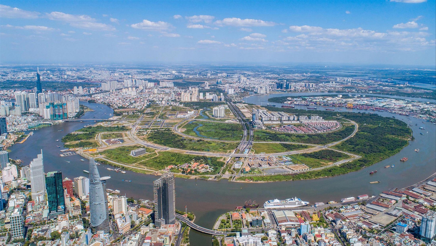 Sông Sài Gòn nhìn từ trên cao