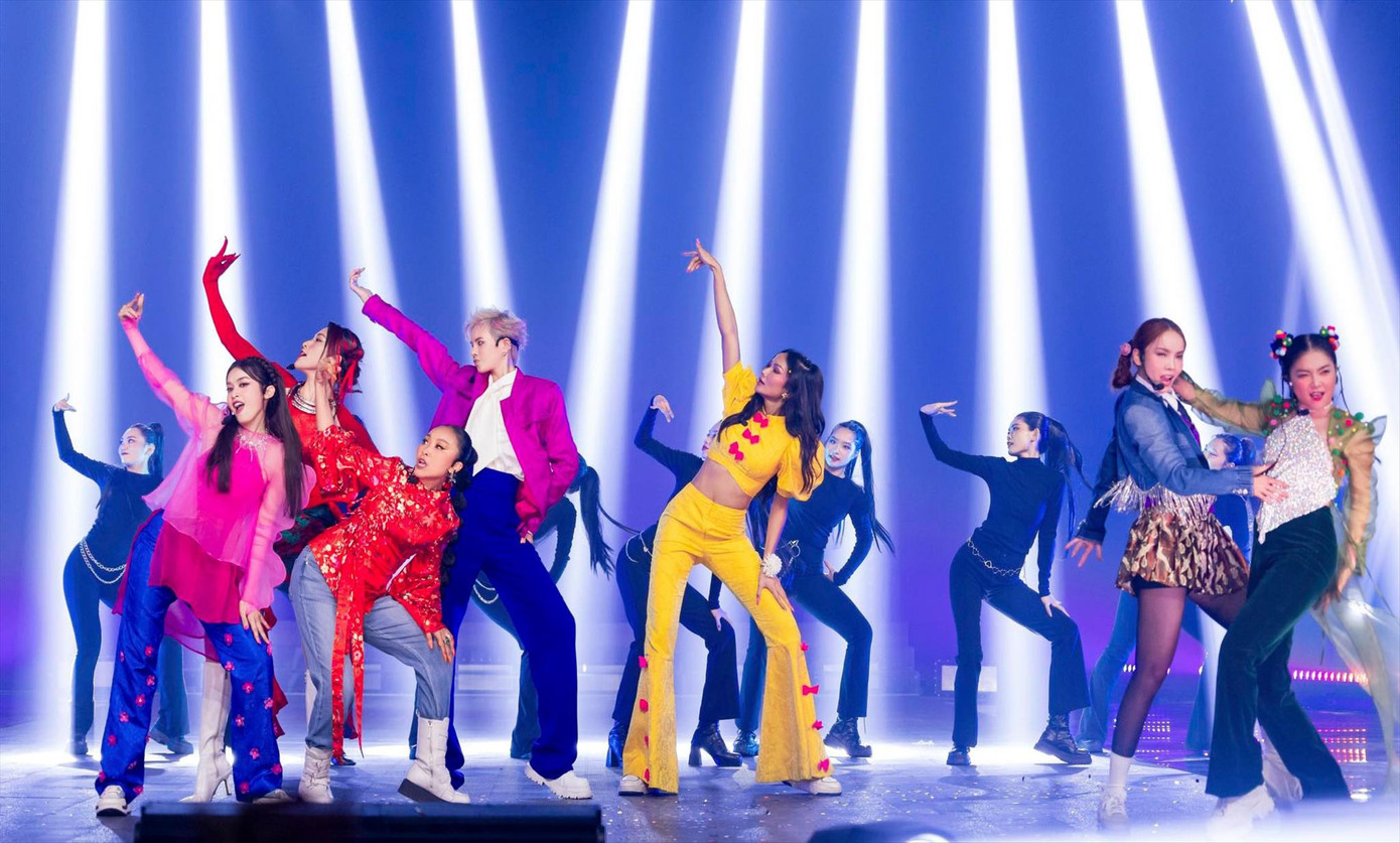 Ðội Ðoan Trang dù bị ban cố vấn đánh giá thấp hơn đội Lệ Quyên nhưng lại có nhiều thành viên trở thành đội trưởng nhất. Ảnh: BTC Ðội Ðoan Trang dù bị ban cố vấn đánh giá thấp hơn đội Lệ Quyên nhưng lại có nhiều thành viên trở thành đội trưởng nhất. Ảnh: BTC