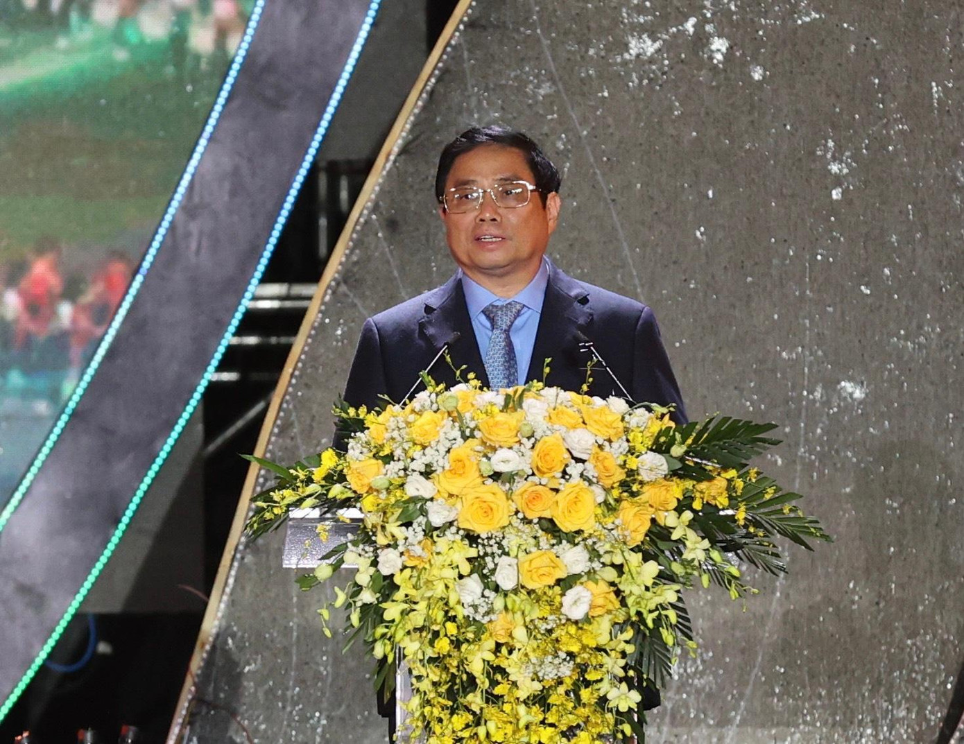 Thủ tướng Phạm Minh Chính phát biểu tại buổi lễ. Ảnh: Như Ý