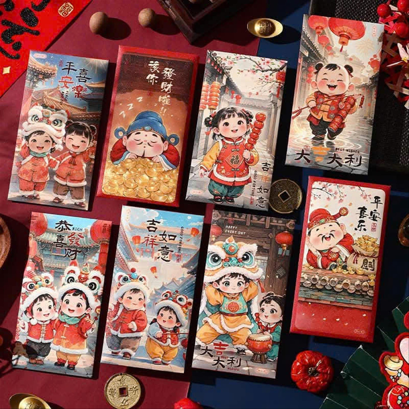 Mẫu bao lì xì 2025 đa dạng trên thị trường, lì xì phong cách Trung Hoa, lì xì phong cách xì-teen, lì xì chi bi… Mẫu bao lì xì 2025 đa dạng trên thị trường, lì xì phong cách Trung Hoa, lì xì phong cách xì-teen, lì xì chi bi…