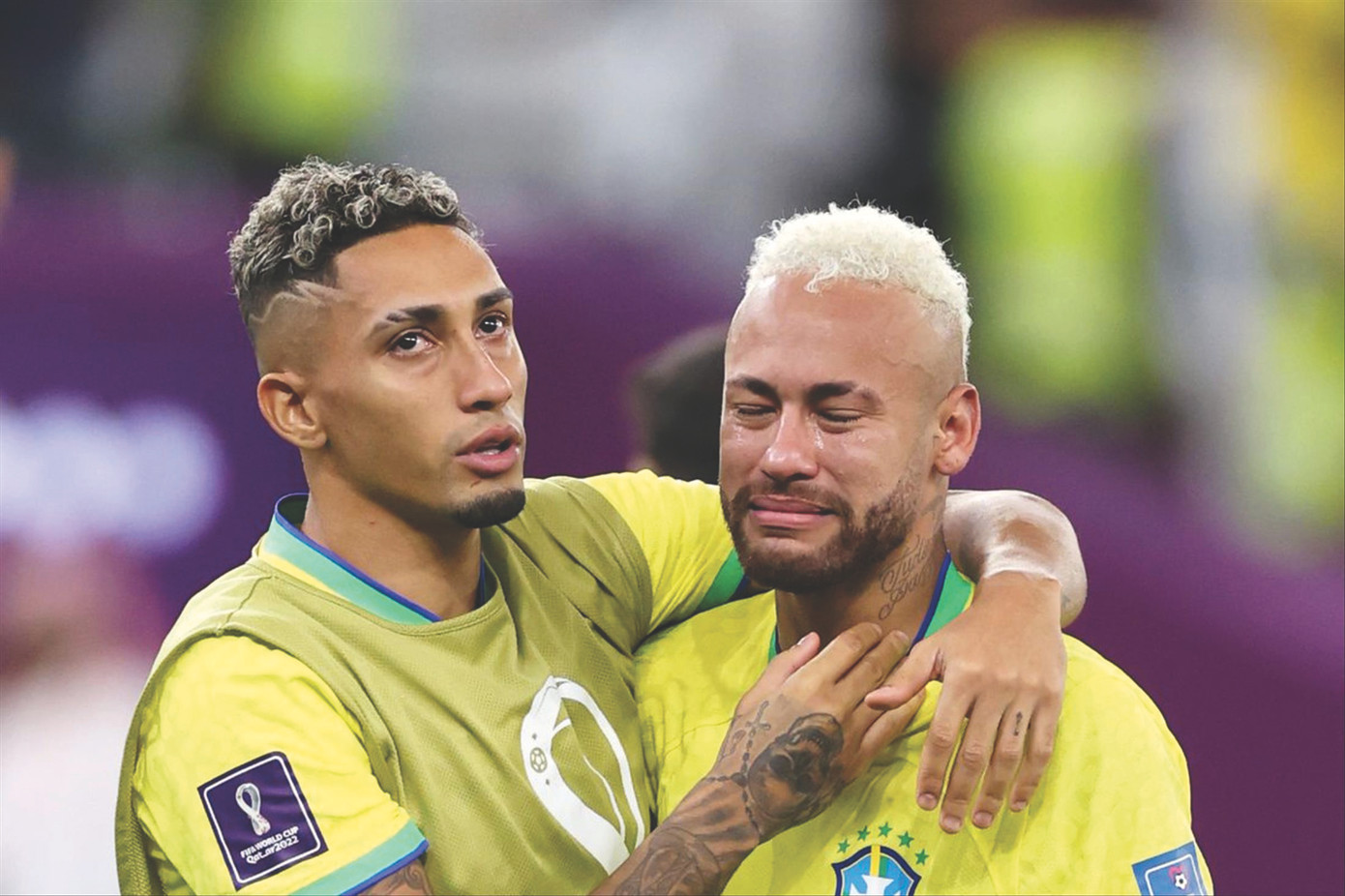 Nỗi đau của Brazil khi bị loại ở tứ kết World Cup 2022. Ảnh: Getty Images